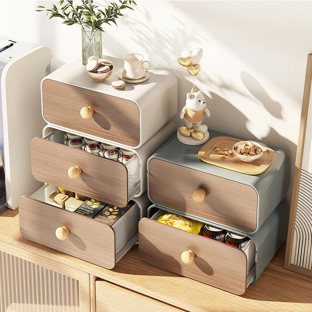 2-Drawer Mini Multi-level Desktop Storage Shelf | Small Tabletop Chest  Drawers for Storage