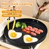 Export-grade 3-in-1 non-stick omelettepan, frying pan, egg hamburger, steak frying pan, breakfast pan, household artifact 1