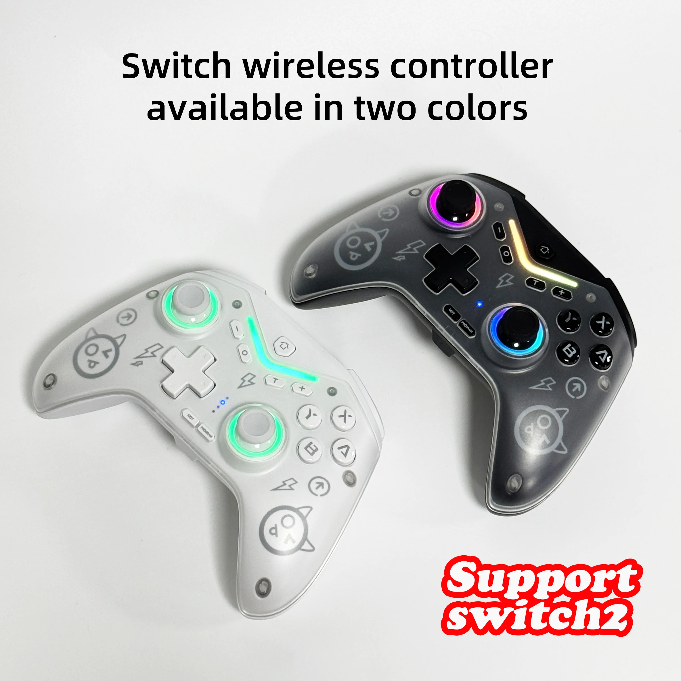Wireless Game Controller with Dual Motors and LED Lights - Universal Compatibility