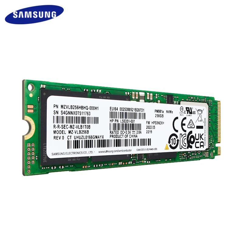 Samsung-disco Rígido Interno Pcie Pm981a M.2 2280 Pcie3.0 x4 Nvme Ssd 256gb 512gb 1t até 3500 mb s para pc - Imagem 6