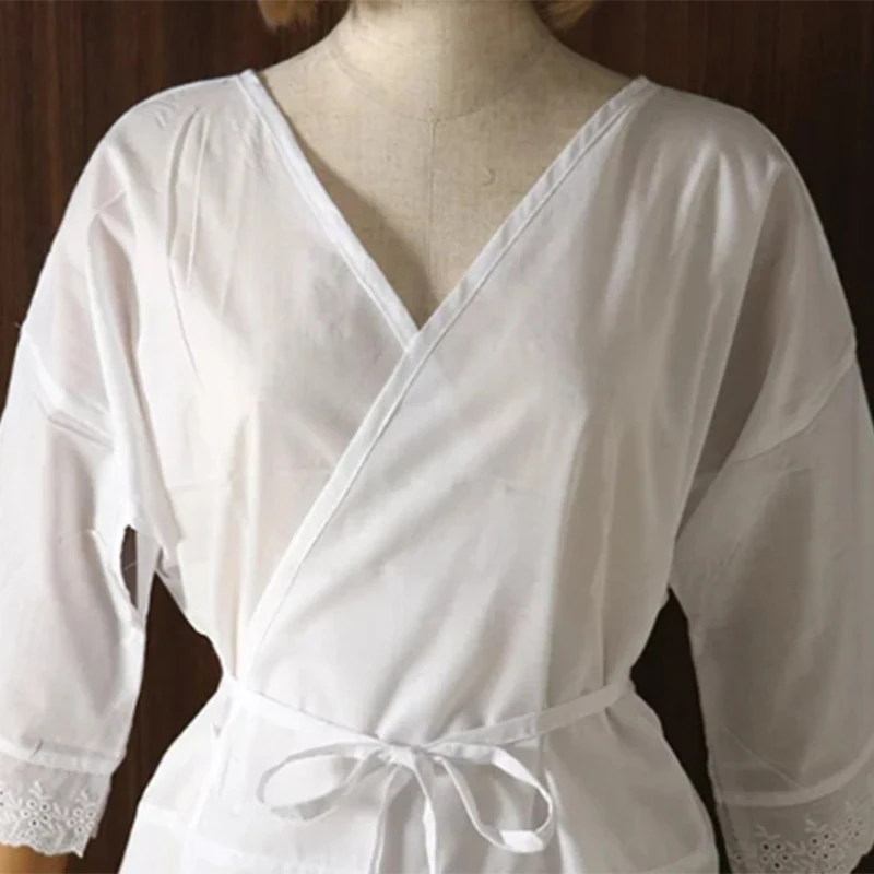 White Juban Japanese Kimono Yukata Haori Undergarment Cotton Lace Flower Kimono Lining Dress Kimonos Inner Wear Accessories