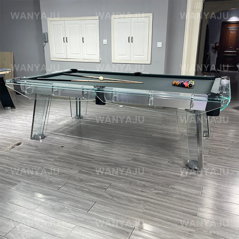 Tavolo da Biliardo in Cristallo e Vetro alla Moda 2026, Stile Moderno, 7ft, 8ft, 9ft - immagine 3