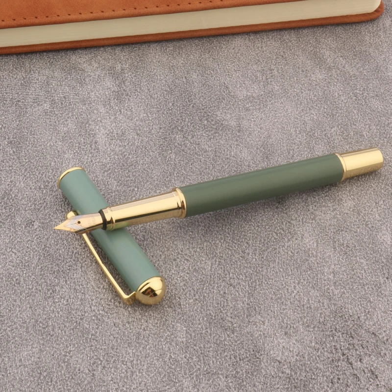1PC metal fountain pen matte green Stationery Office School Supplies Writing ink pens 2