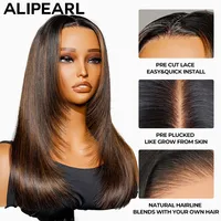 Alipearl Hair Layered Straight Hair Customized Color Highlight Wig 5×5 Lace Closure & 13×4 Lace Frontal Wig Super Natural Hair 2