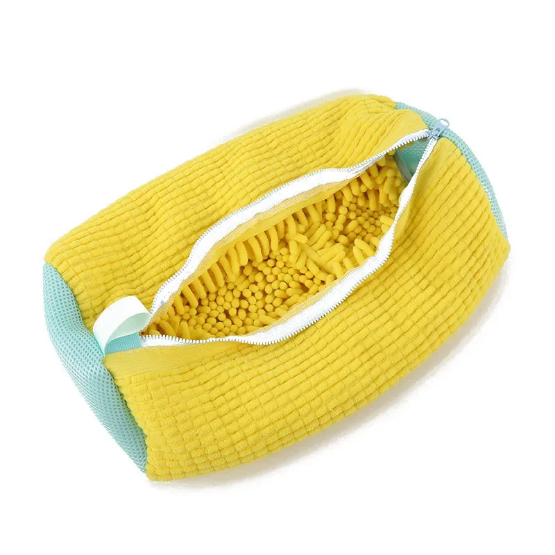 1/2PCS Washing Shoes Bag Padded Net Laundry Shoes Protector Fluffy fibers Polyester Sneaker Washing Friendly Laundry Bag Drying 4