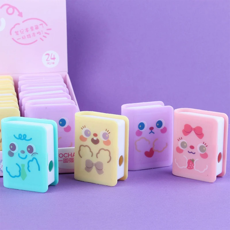 Kawaii Mini Portable Pencil Sharpener Mini Sketch Pencil Eraser Set Cute Cartoon Multifunctional Stationery Study Supplies