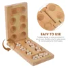 Mancala Game Board Chess Folding African Wooden Wood Family Kids Strategy Puzzle Set Toy Travel Strategic Plaything Games Brain 2