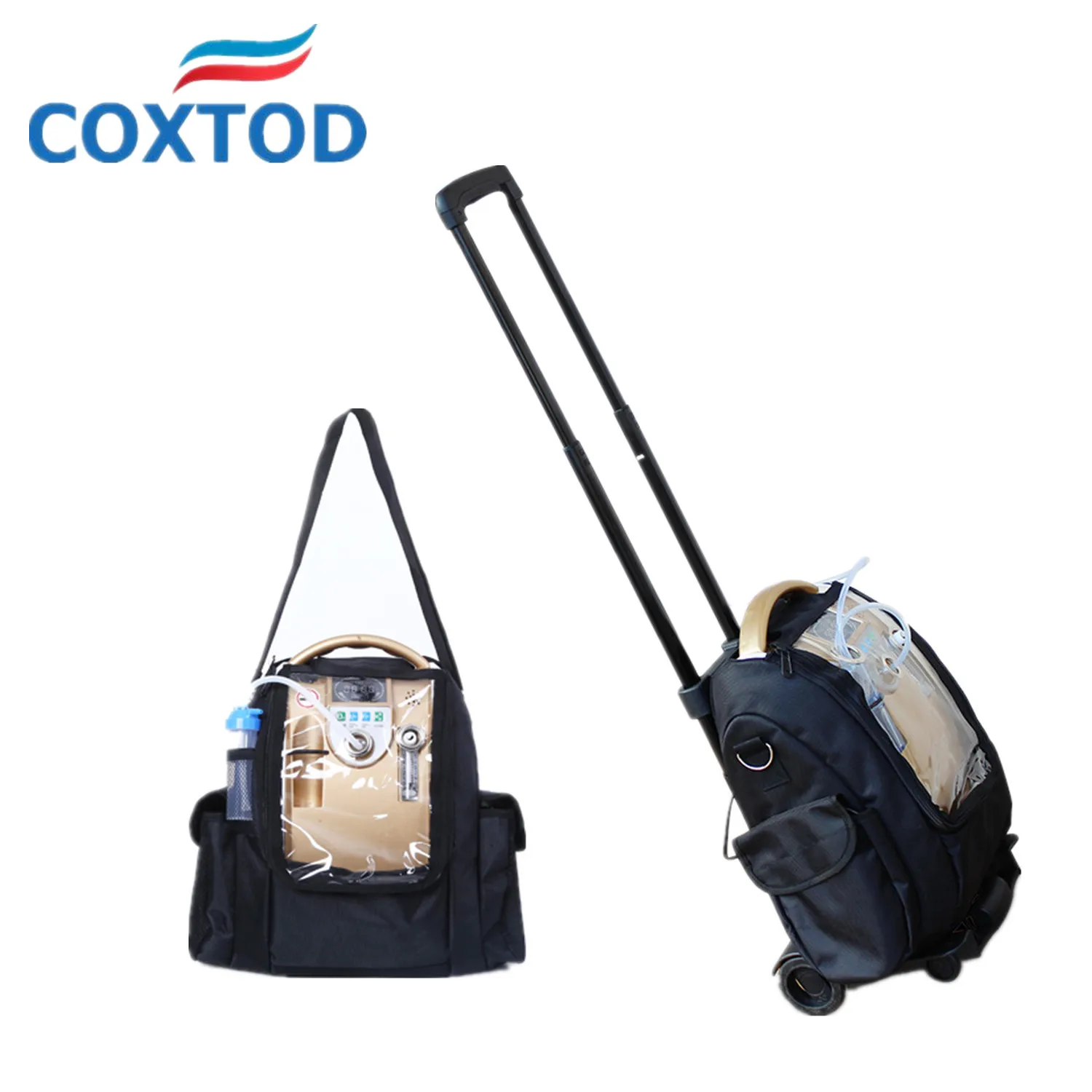 

Portable Oxygen Concentrator Generator Battery Oxygen Bar with Car Charger Carry Bag Trolley Household Oxygen Inhaler