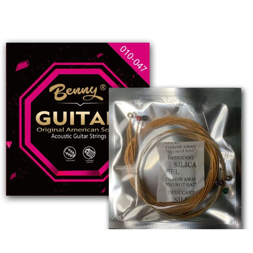 

1 Set Antirust Folk Guitar Strings Coated Phosphorous Copper Guitar Strings 010 011 012 Good Sound Folk Guitar Wire