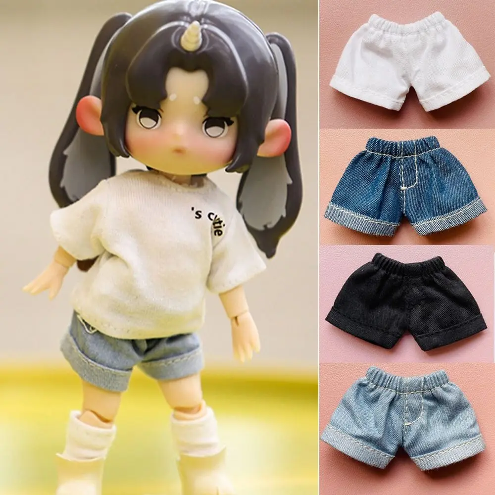 Handgemachte Puppen shorts für 1/11 ob11 Puppen jeans Shorts Outfits Puppen kleider für 1/12 bjd Puppen Freizeit kleidung Puppen zubehör Spielzeug – Detail 1