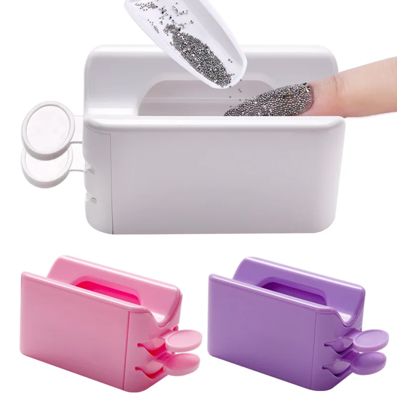 Double French Powder Box for Nail Glitter Powder Recycling portable nail tools,acrylic nail powder,nail powder