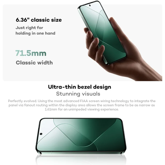 Global Version Xiaomi Mi 14 5G Smartphone 256GB/512GB Snapdragon 8 Gen 3 AMOLED 1.5K Display 90W HyperCharge 50MP Leica Camera 4