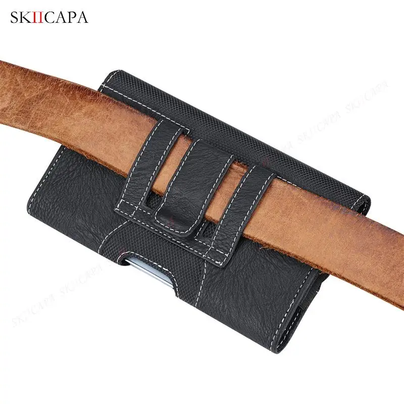 Universal Leather Phone Case Pouch with Belt Clip Holster