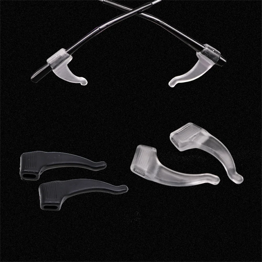 

1 Pairs Fashion Anti Slip Ear Hook Accessories Holder Glasses Stoppers For White/Black Sports Hook Eyeglass Temple Tip Stoppers