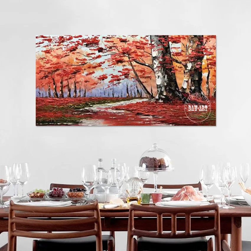 

Настенная Картина на холсте с изображением дерева ручная роспись природный пейзаж для украшения дома без рамы абстрактная картина маслом качественная картина