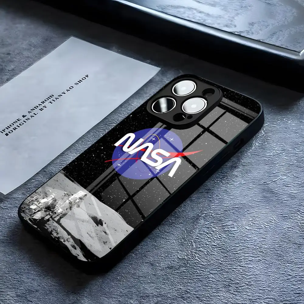 Luxury NASA-Themed Phone Case with Air Glass Design