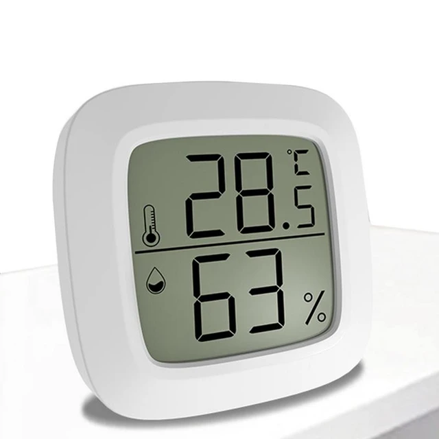 Digital Hygrometer & Thermometer - Silver