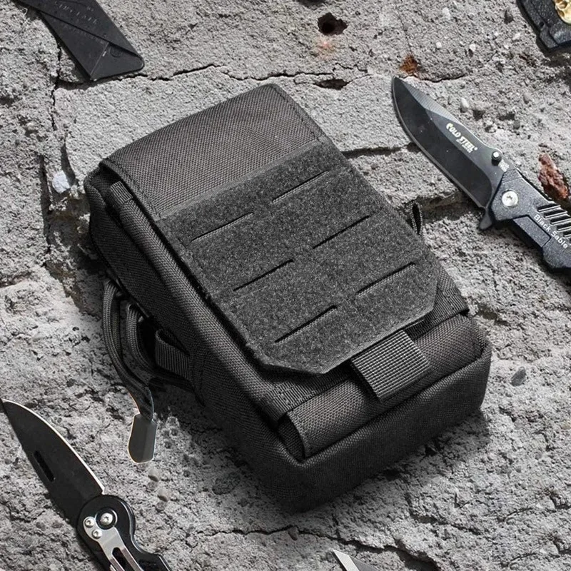Tactical EDC Molle Pouch Outdoor  Waist Fanny Tool Pack Men 6.5" Phone Bag Purse Camping Gadget Bag Hunting Accessories 5