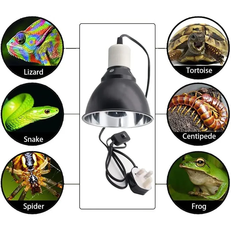 Reptile Heating Light Lampshade E27 Ceramic Lamp Holder 300W UVB Lamp Lampshade Suitable For Lizard Turtle Chicks