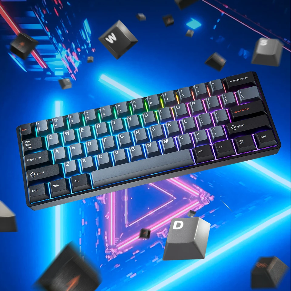 DrunkDeer G60 ラピッドトリガー ゲーミングキーボード ホワイト DrunkDeer G60 - 有線作動距離調整可能磁気スイッチ ゲーミング