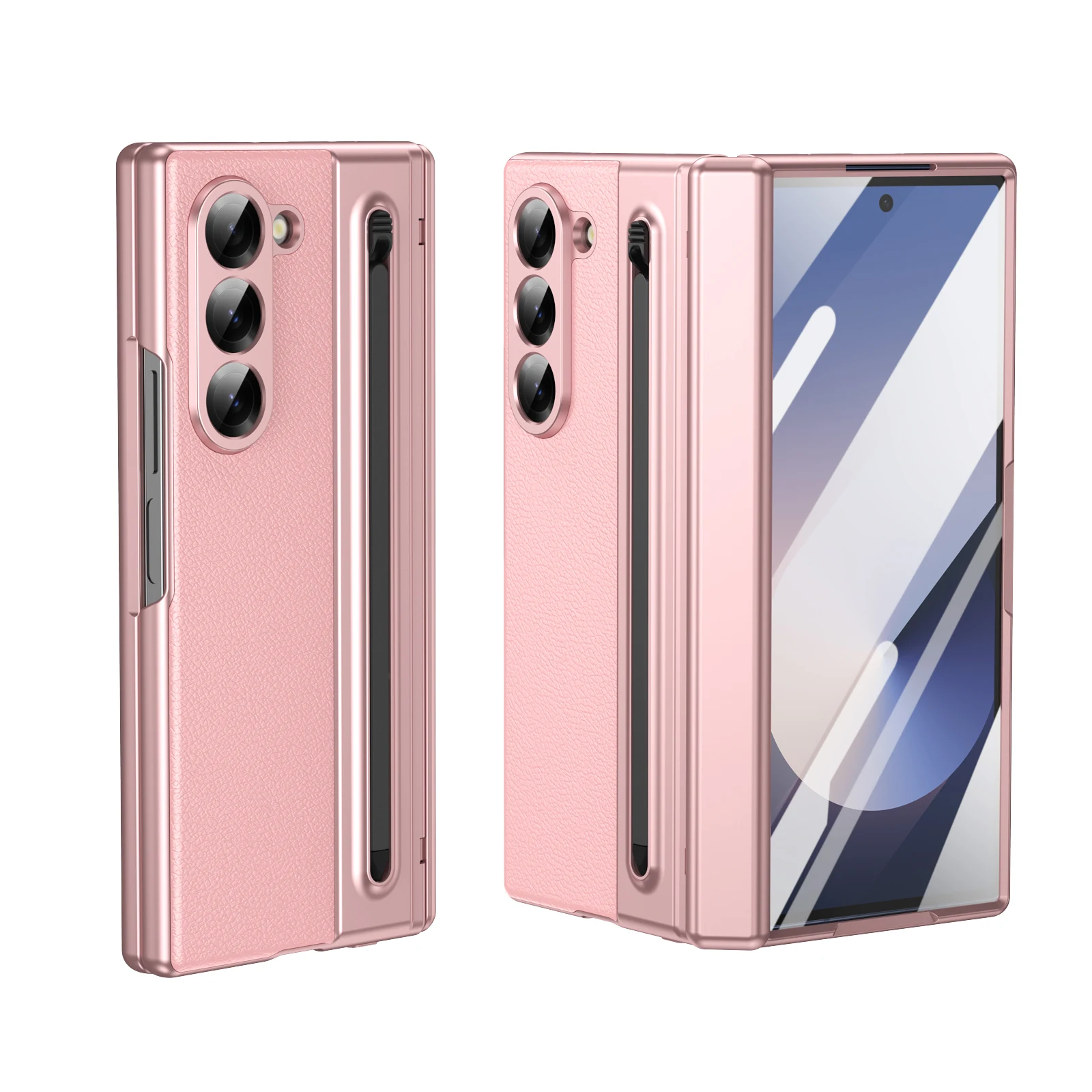 Leather Phone Case with Outer Screen Protection and S Pen Slot