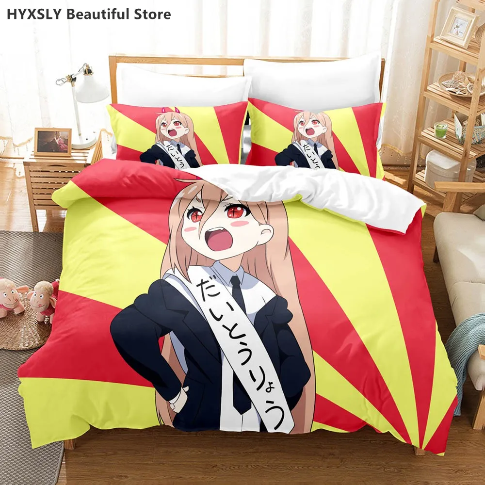 

Chainsaw Man 3D Anime Duvet Cover Bedding Set Comforter Linen Pillowcases Polyester For Kids Teens Gift Single Double King Queen