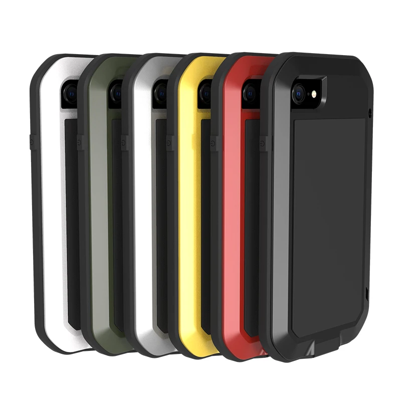 

Оригинальный мощный чехол Love Mei для iPhone 7 8 ударопрочный грязеотталкивающий водонепроницаемый металлический бронированный чехол для телефона iPhone SE 2020