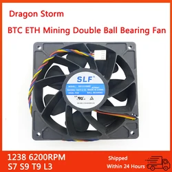 SENLIFANG – ventilateur à Double roulement à billes/refroidissement, 12V, 2,1a, 6200RPM, S7 S9 T9 L3 BTC ETH, 120x120x38mm, nouveau, SG121238BS 