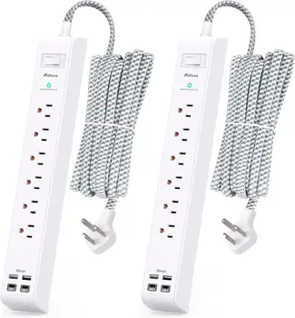 2-Pack Power Strip USB 1