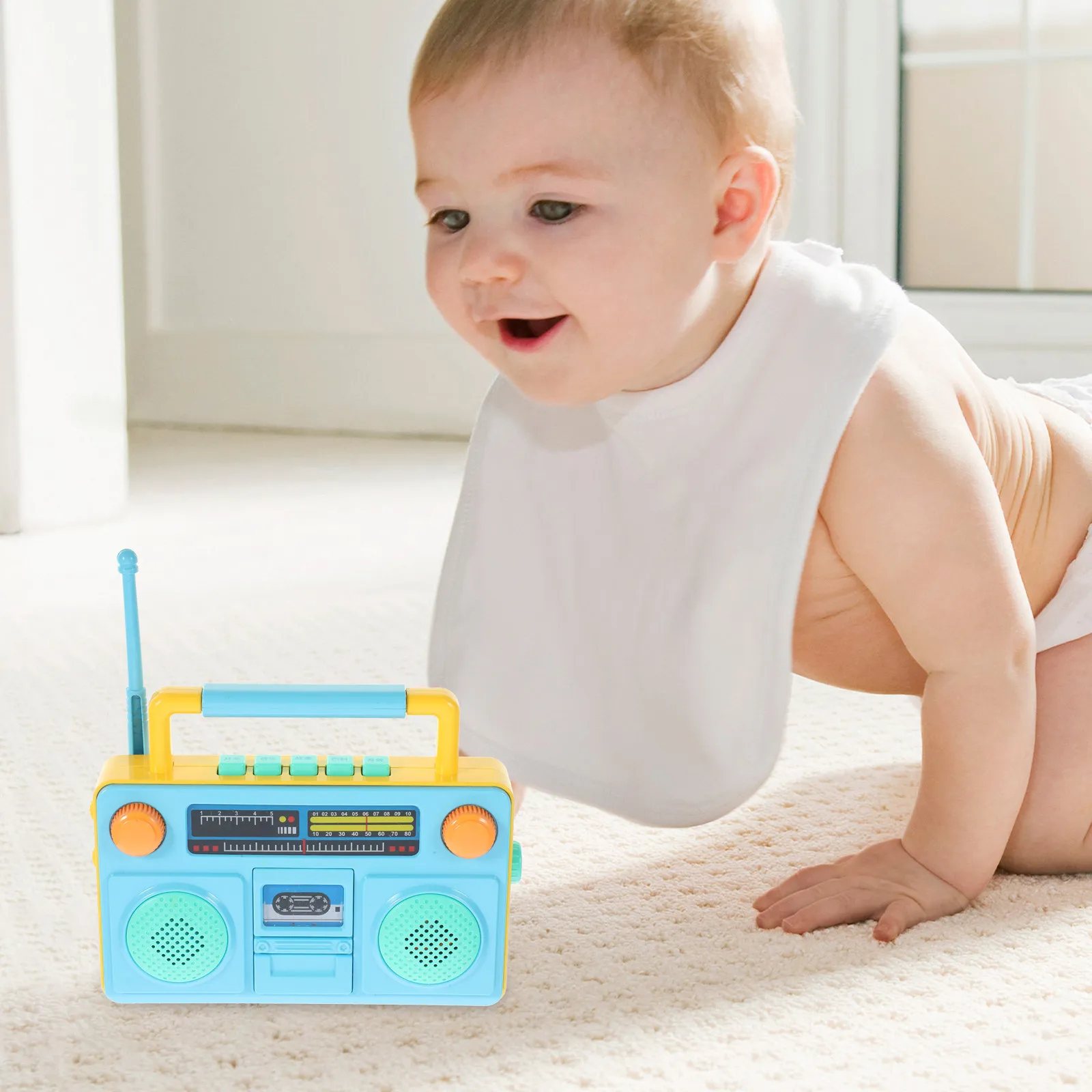 시뮬레이션 라디오 어린이 교육용 장난감 인터랙티브 어린이 학습 가전제품 가짜 라디오 역할극 엔터테인먼트