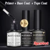 1/3PCS/Set Nail Primer and Top & Base Coats Kit 8.5/30ml Glossy Quick Drying Durable Nail Art Varish for Acrylic Tips Nail Tools 1