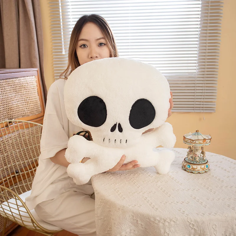 Creative Simulation of Skull Bones Plush Toys Soft Plush Pillows Funny Dolls Halloween Decorations 5