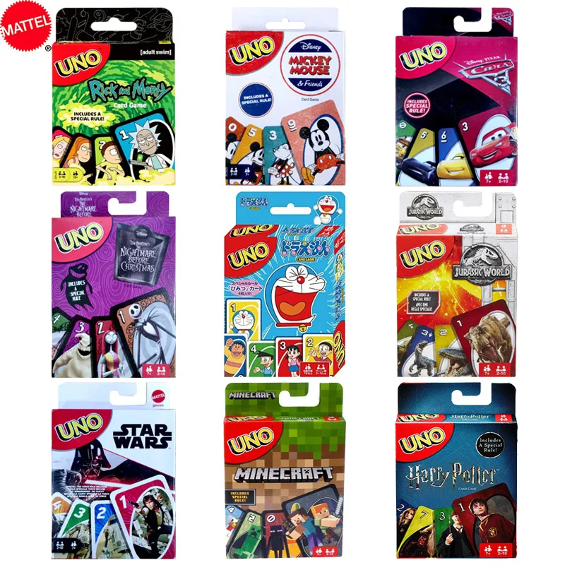 ONE FLIP! Board Games Playing Cards UNO Disney Cars Mickey Mouse Avengers Card Table Game for Adults 18 Kids Birthday Gifts Toys