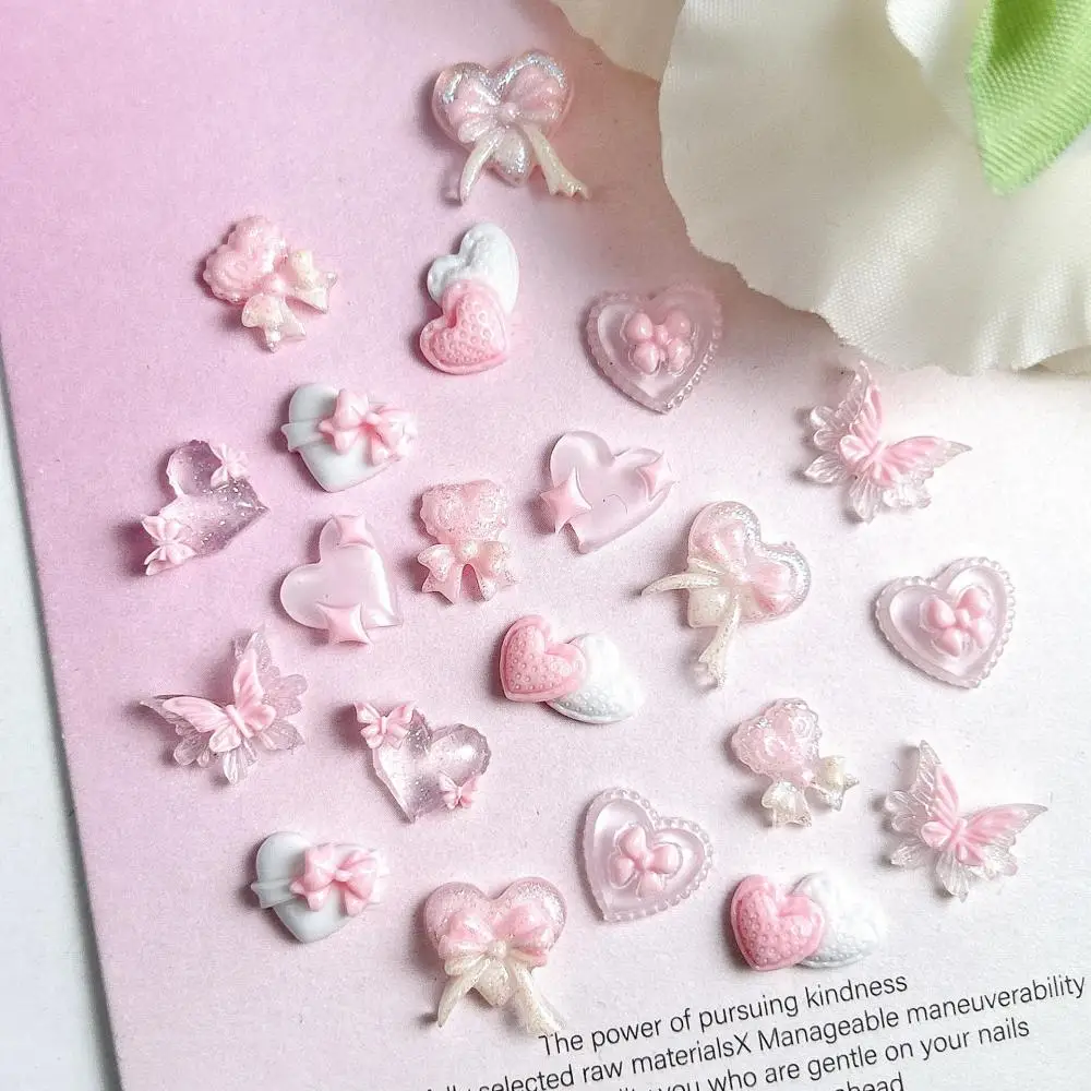Pink Resin Nail Charms 1