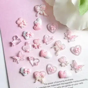 Pink Resin Nail Charms 1