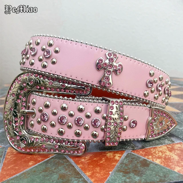 Fashion Diamond Women's Belt Rhinestone Studded Belt Female PU Leather Belts  for Women Luxury Designer Waistband Harajuku 3.8 Cm - AliExpress