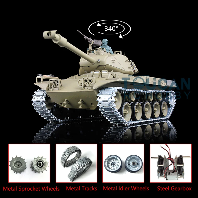 Heng Lungo 1/16 Bilancia Rtr Rc Carro Armato 7.0 Aggiornato Walker Bulldog 3839 Tracce Di Metallo Bbs Germogli Ir Battaglia Rc Modello Th17326-Smt7