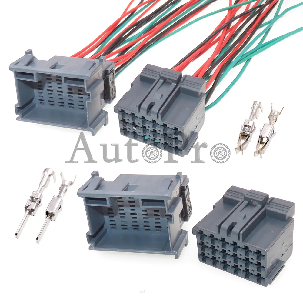 1 Set 18 Hole 1-967624-1 1-967629-1 Auto Unsealed Socket With Terminal Automotive Plug Car Electrical Connector