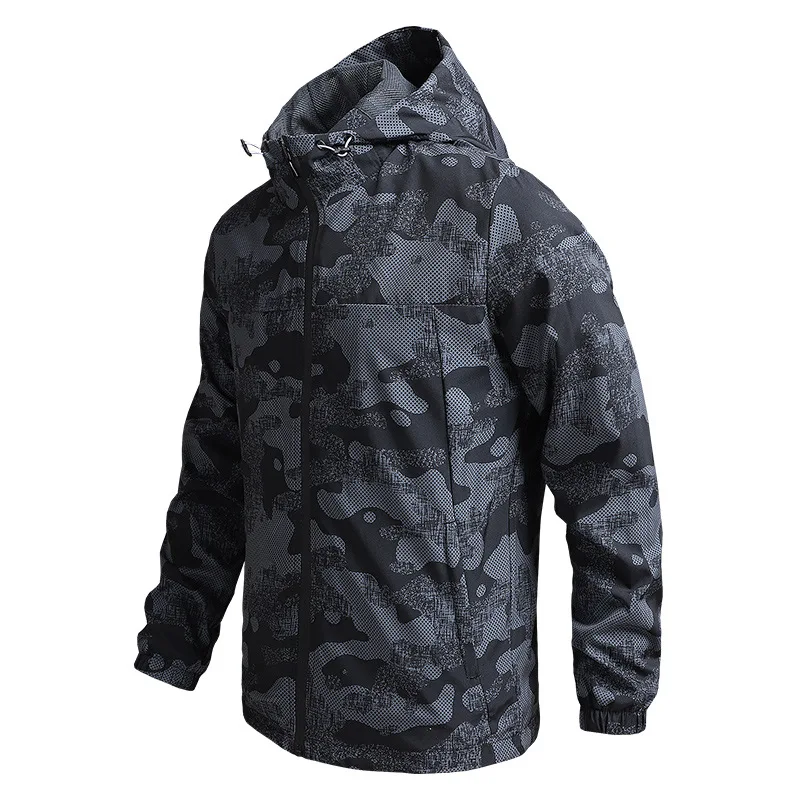 Fishing Men's Windbreaker Brand Clothing Outdoor Designer Loose Hooded Work Jacket Casual Autumn Mountaineering Camouflage Coat