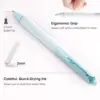 Dianshi Soft Grip Gel Ink Retractable Pen: Black Ink 0.7mm Medium Fine Pen Tip Pen Set, Ultra-Smooth Pen Tip No Bleeding Stains, 2