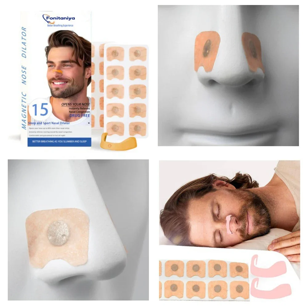 Magnetic Nasal Clip Strip 15/50Pairs Nasal Breathing Dilator Stop Snoring