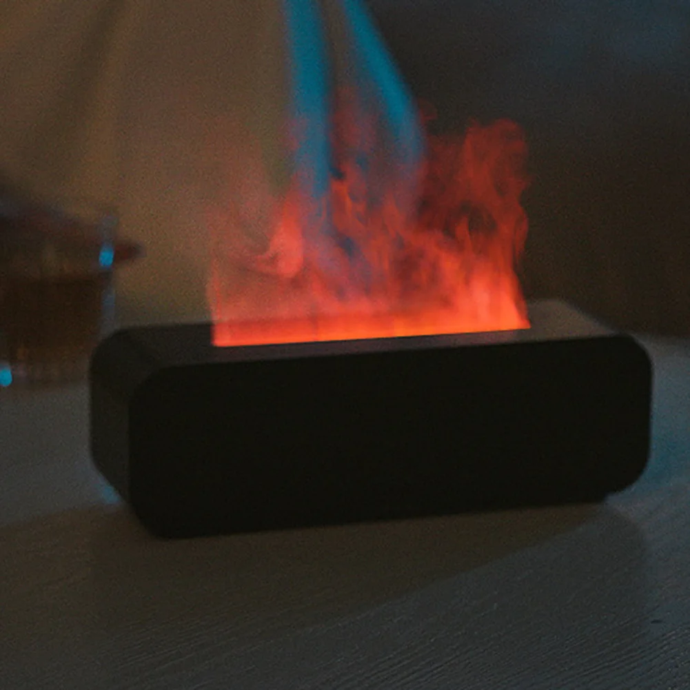 Colorful Flame Air Aroma Diffuser Humidifier Remote Control Ultra-Quiet Pickup Dynamic Aromatherapy Machine for Yoga Spa