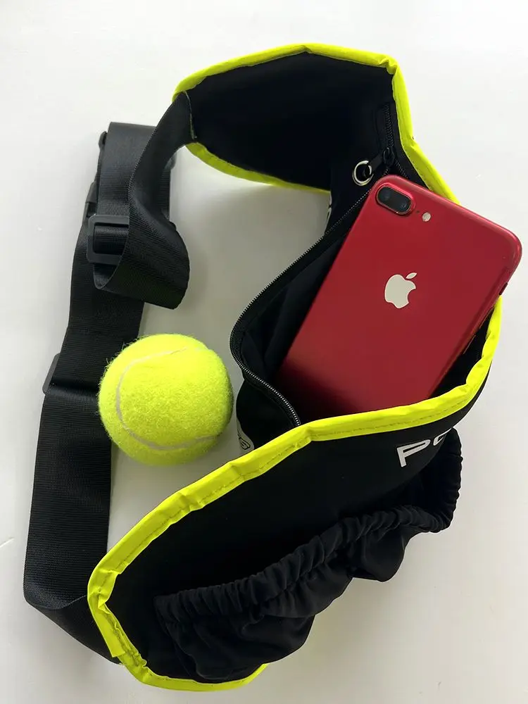 Description Picture 2 of itemA tennis waist bag that can hold 5 tennis balls, a tennis belt, adjustable length, fitness, running, cycling, etc. can be used