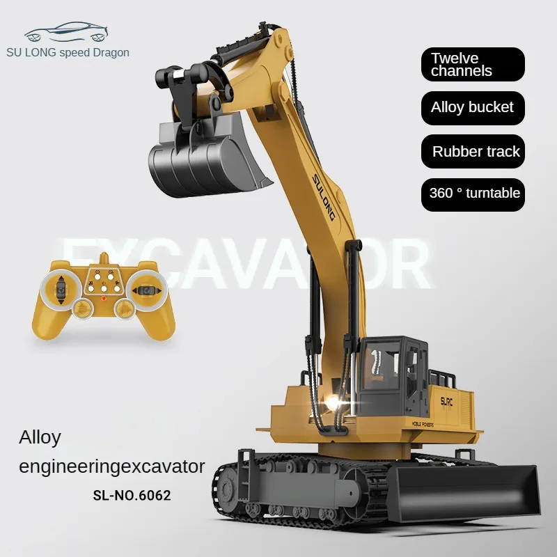 

Rc 1/14 SL-6062 Alloy Remote Control Excavator Toy Boy Four-wheel Drive Track Remote Control Car Adult Remote Control Car