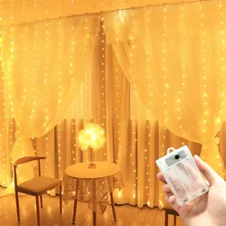 LED Curtain Fairy Lights - Festive Home & Outdoor Decoration - 3Mx1M 100LED (Warm)