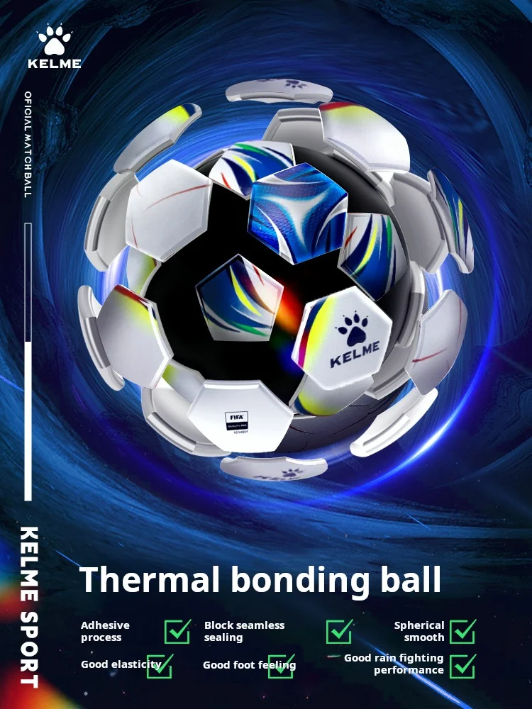 KELME Football Number 5 Adult PU Patch Leather Official Certified Football Match Ball