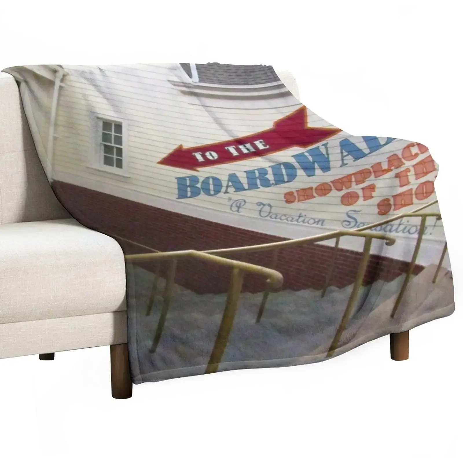 

To The BoardWalk! Throw Blanket Tourist Heavy Large Blankets