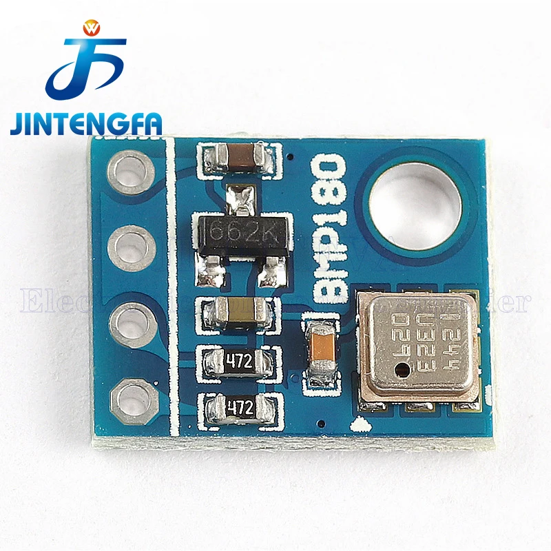 Module BMP180 connecté à un Arduino Uno via bus I2C pour mesure de pression atmosphérique.