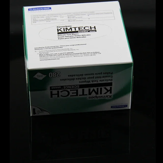 Original Kimtech Kimwipes Fiber Optic Cleaning Wipes Box Of 280 For Optic Fiber Cleaner