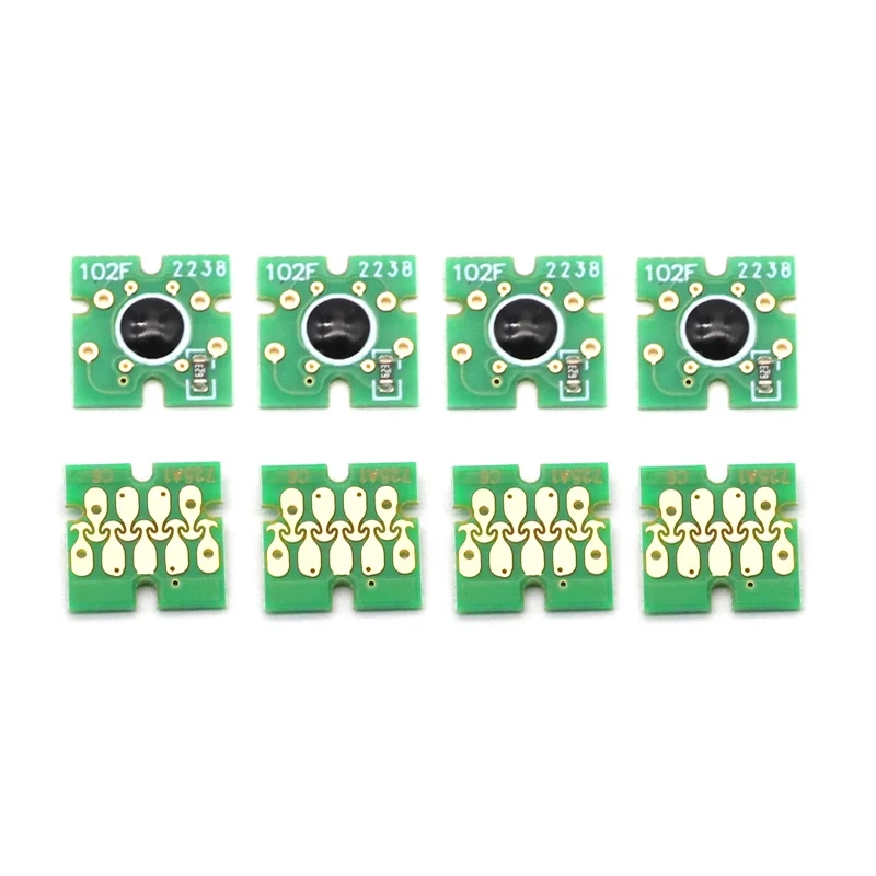 10set 40pcs T741X-T7414 T7411 T741X Ink Tank Chip for Epson SureColor F6000 F6070 F6200 F6270 F7000 F7200 F7270 F9300 F9370 9200 maintenance box chip resetter